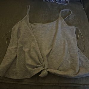 Gray Noisy may Tank crop top